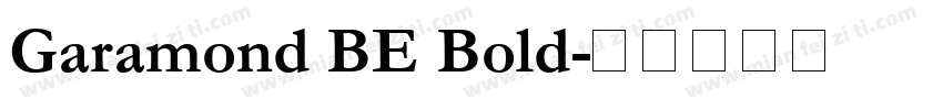 Garamond BE Bold字体转换